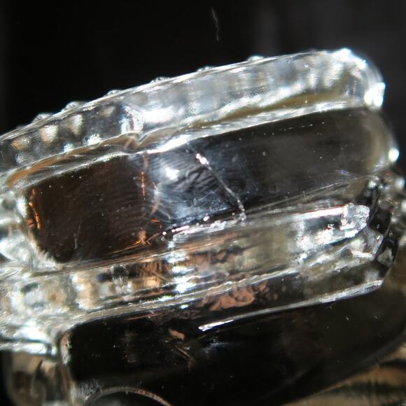 Footed Glass Trinket Tray Vanity Serving Decor Elegant Clear Divided - Picture 11 of 14